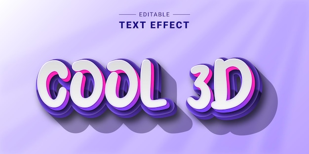 L'effetto testo 3D è un fantastico effetto di testo che renderà i tuoi progetti più attraenti Facile da usare basta cambiare il testo nel tuo illustratore Negozio di stili di grafica vettoriale