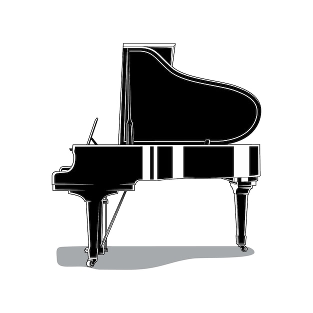 L'elegante illustrazione del pianoforte