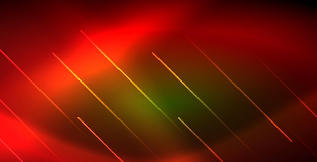 L'energia magica dell'onda luminosa del neon e lo sfondo del movimento luminoso