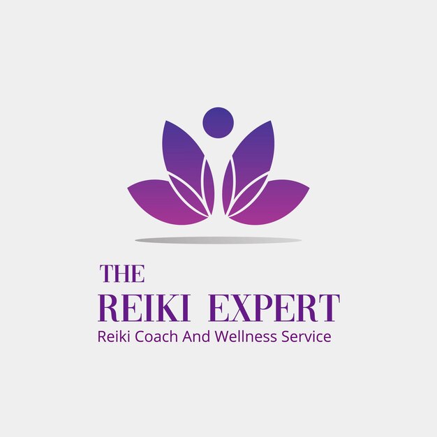 L'esperto di Reiki Reiki Coach e il design del logo del servizio benessere