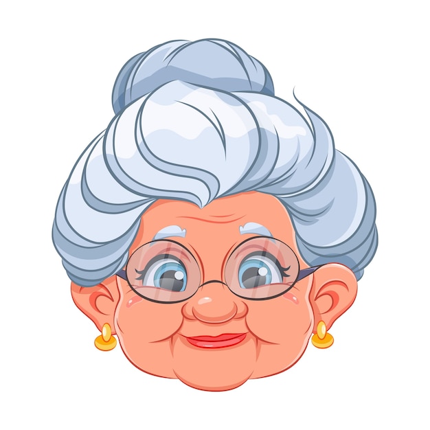 L'espressione del viso del sorriso della nonna