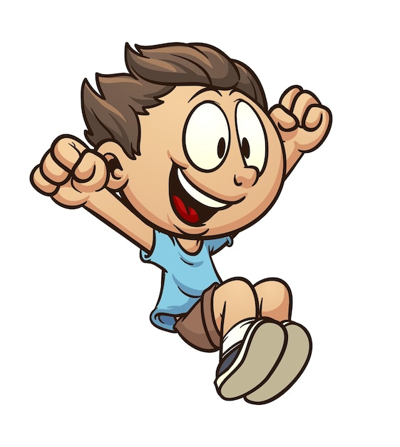 l'icona del ragazzo che corre sorridente e felice