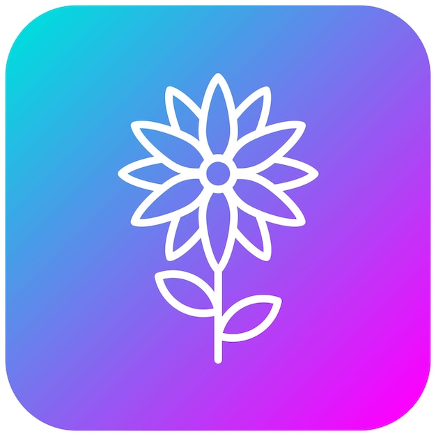 L'icona del vettore Aster può essere utilizzata per l'icona dei fiori