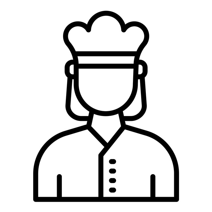 Vettore l'icona del vettore chef può essere utilizzata per l'icona femminile