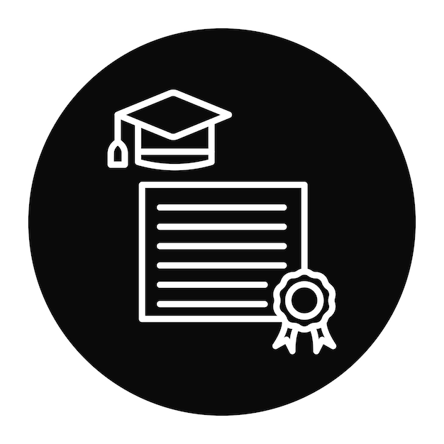 L'icona del vettore del certificato può essere utilizzata per l'icona dell'istruzione online