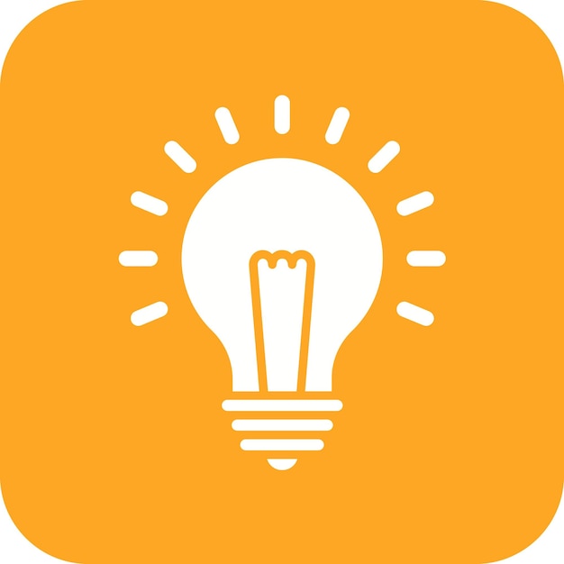 L'icona del vettore della lampadina può essere utilizzata per il set di icone del computer e dell'hardware
