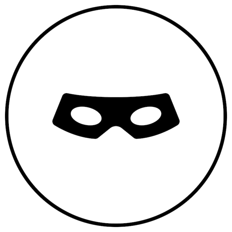 Vettore l'icona del vettore della maschera può essere utilizzata per la protezione e la sicurezza