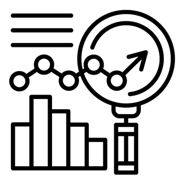 L'icona del vettore di benchmarking dei concorrenti può essere utilizzata per l'icona dell'indagine