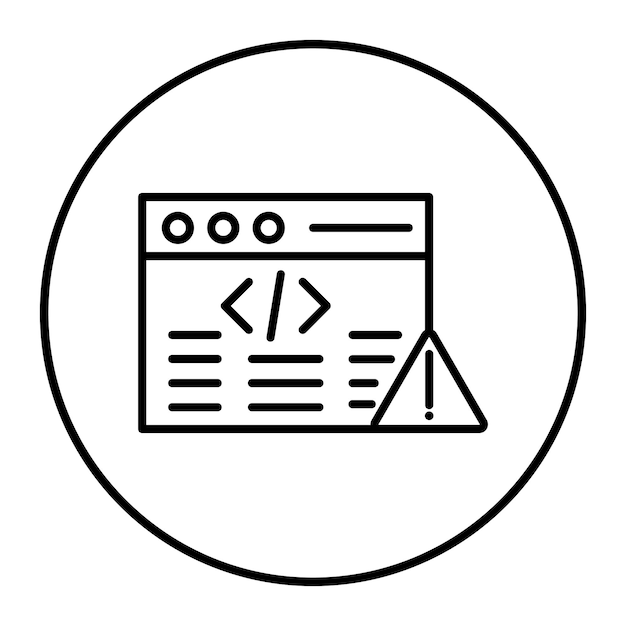 L'icona del vettore di errore può essere utilizzata per il set di icone No Code