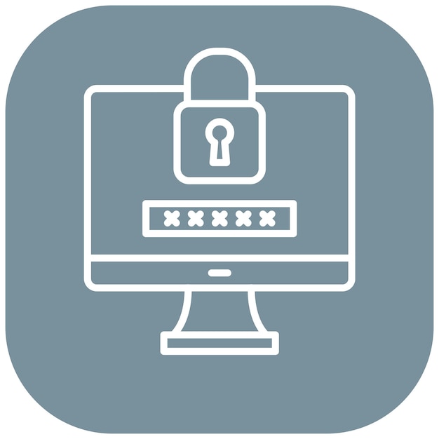 L'icona del vettore di password sicura può essere utilizzata per l'icona di biometria