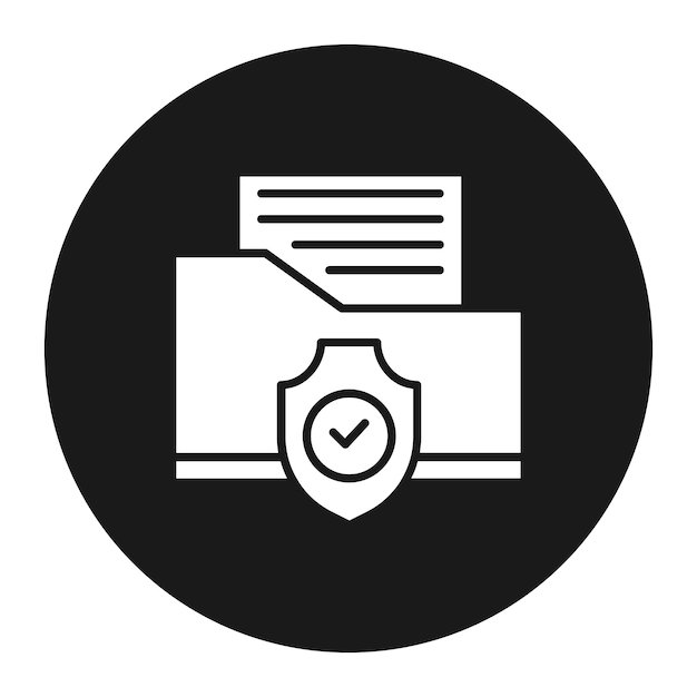 L'icona del vettore di protezione del file può essere utilizzata per il set di icone di codifica e sviluppo