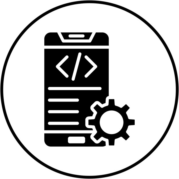 L'icona del vettore di sviluppo dell'app può essere utilizzata per l'icona di programmazione informatica