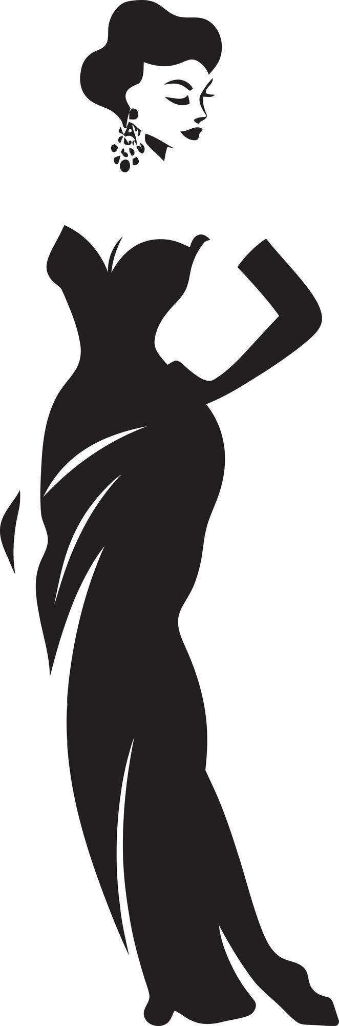 L'icona femminile elegante e sofisticata in Vector Diva Divine Glamorous Lady Concept Logo