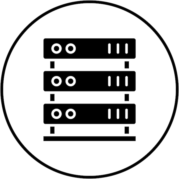 L'icona vettoriale del server può essere utilizzata per il set di icone del computer e dell'hardware
