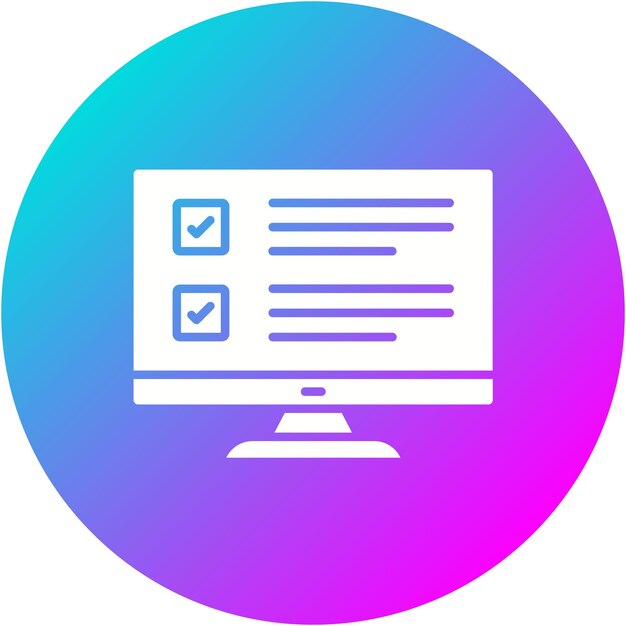 L'icona vettoriale dell'esame online può essere utilizzata per l'icona di apprendimento