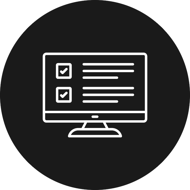L'icona vettoriale dell'esame online può essere utilizzata per l'icona di apprendimento