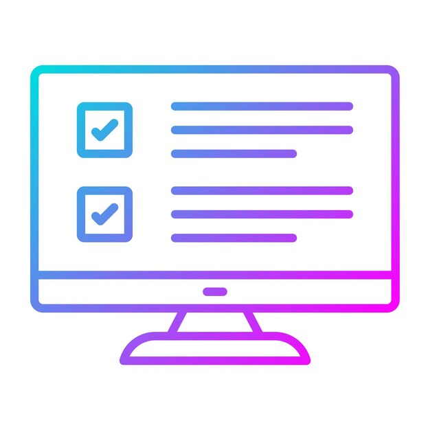 L'icona vettoriale dell'esame online può essere utilizzata per l'icona di apprendimento