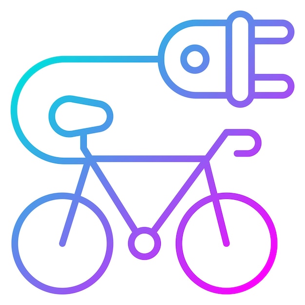L'icona vettoriale della bicicletta elettrica può essere utilizzata per l'icona di energia sostenibile