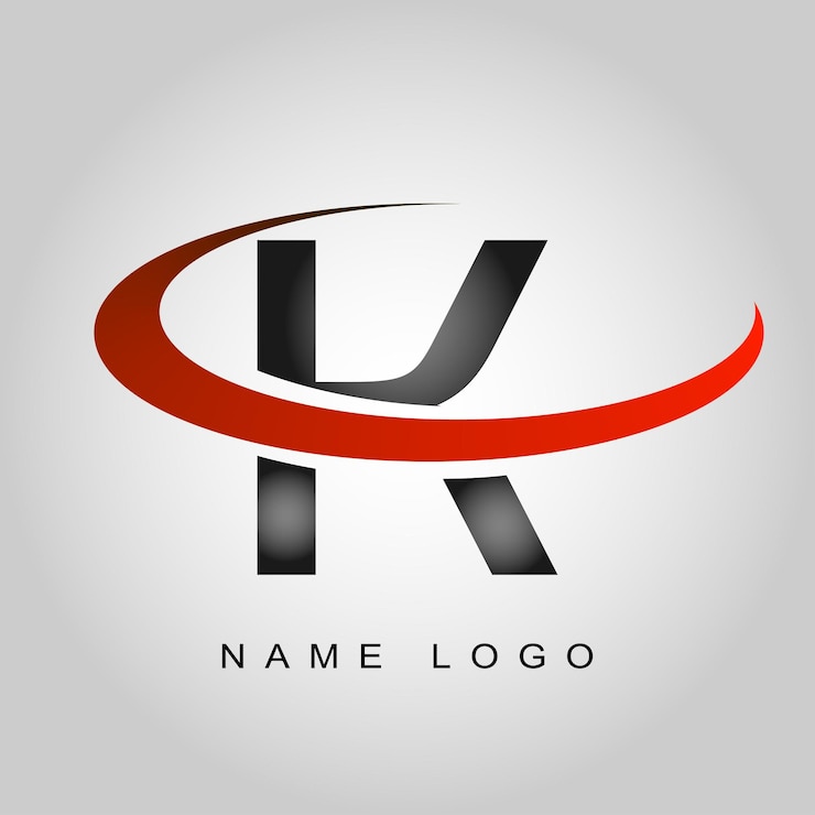 Vettore l'idea del logo tipografico della lettera k design moderno
