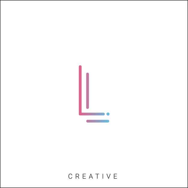 L L'ultimo modello di logo vettoriale monogramma colorato simbolo font logo moderno design iniziale basato LOGO