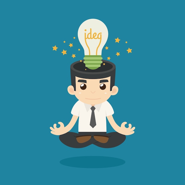 L'uomo d'affari ha un'idea