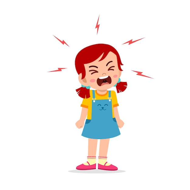 La bambina fa i capricci e urla molto forte