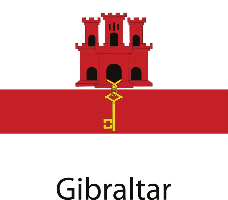 Vettore la bandiera di gibilterra