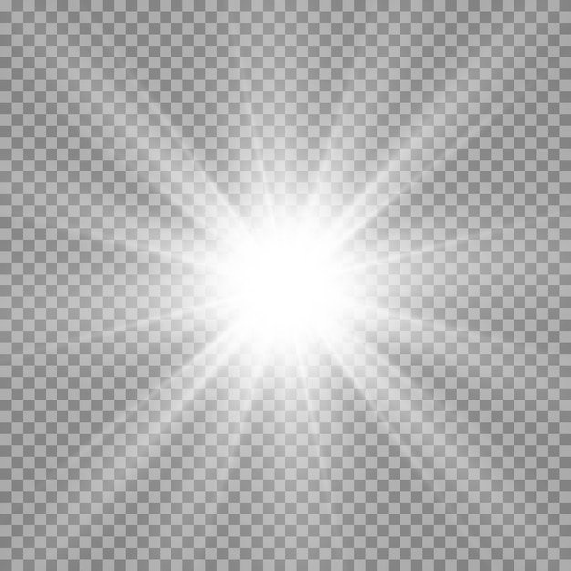 La bella luce bianca esplode con un'esplosione trasparente.