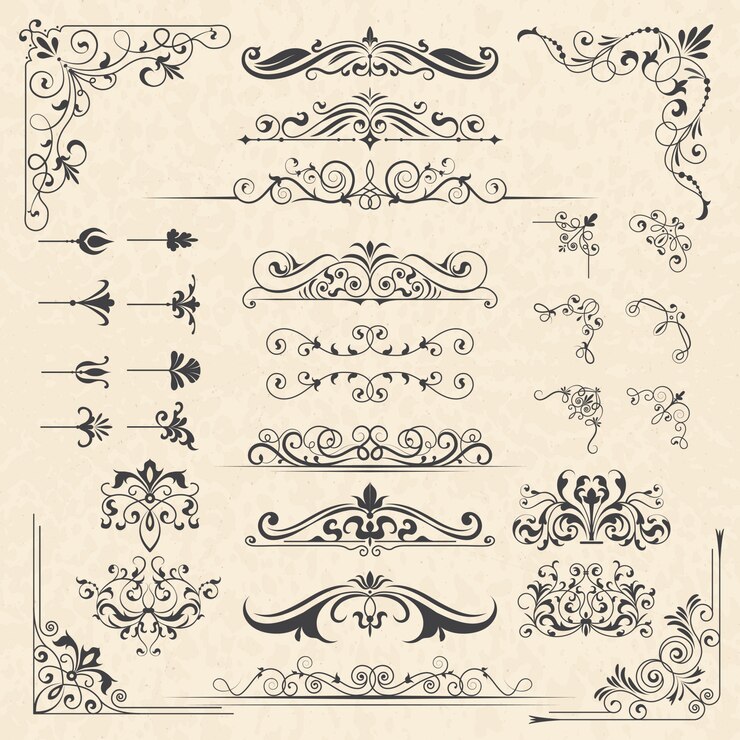 Vettore la calligrafia confina con gli angoli.