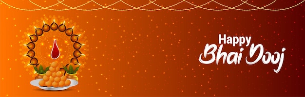 La carta di auguri del festival indiano Happy Bhai Dooj
