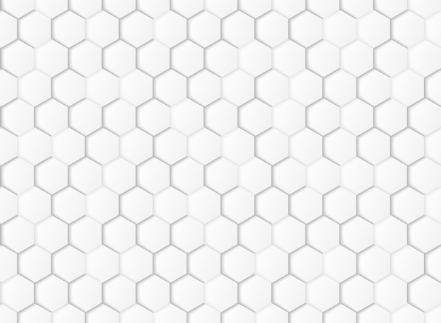 La carta geometrica esagonale bianca e grigia di pendenza astratta ha tagliato il fondo.