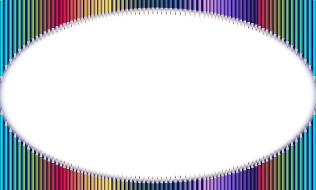 La cornice a matita colorata può essere utilizzata come sfondo o banner, ecc