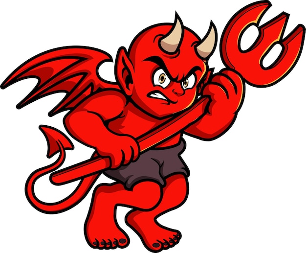 La creazione della mascotte dei cartoni animati Naughty Devil