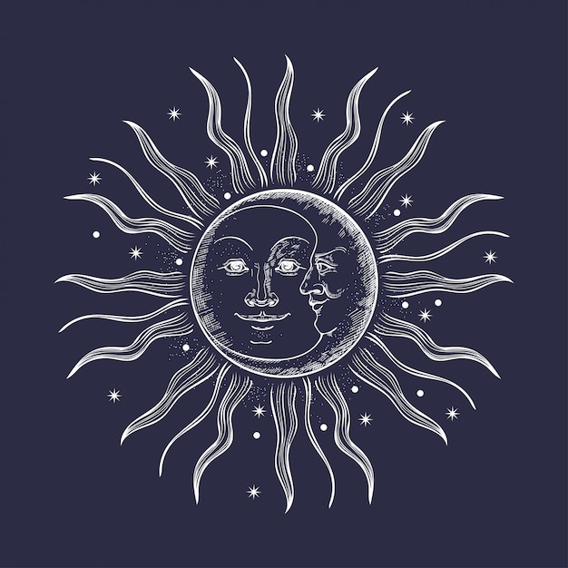 La faccia del sole e della luna.