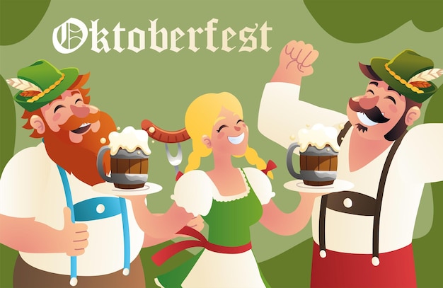 La gente dell'Oktoberfest festeggia