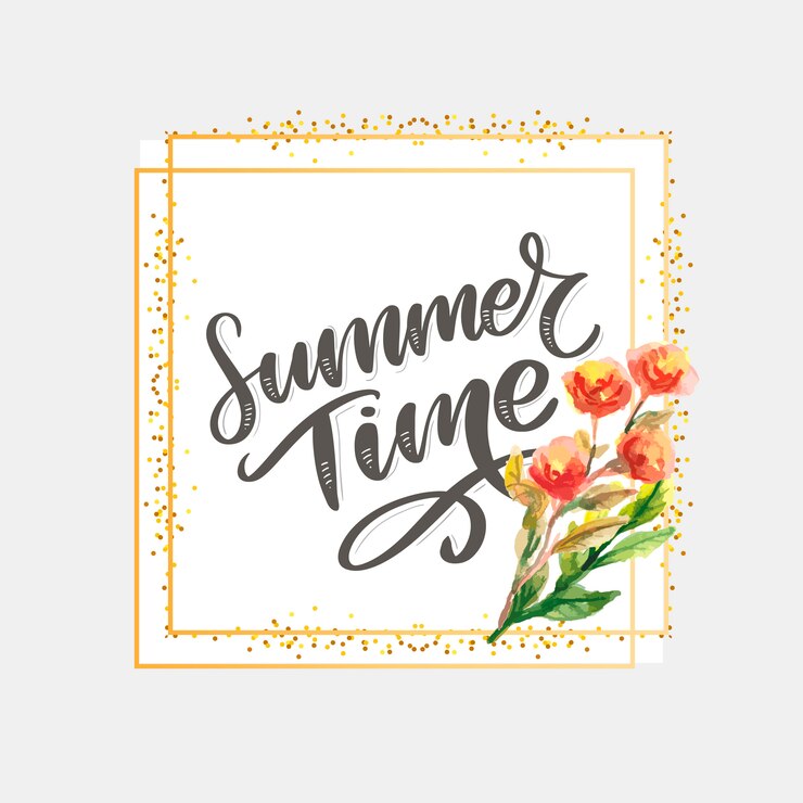 Vettore la lettera verde di ora legale fiorisce nello stile moderno su fondo variopinto. illustrazione dell'invito di saluto. decorazione bouquet floreale. elemento decorativo.