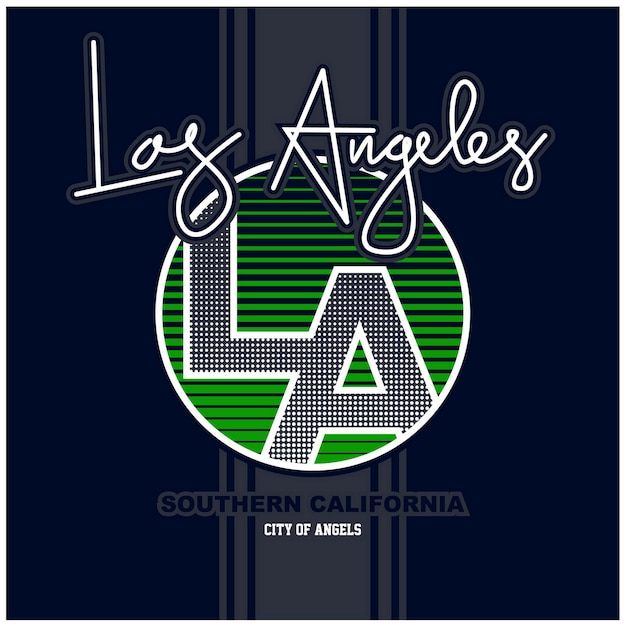 LA Los angeles Design tipografico vintage in abbigliamento tshirt con illustrazione vettoriale e altri usi