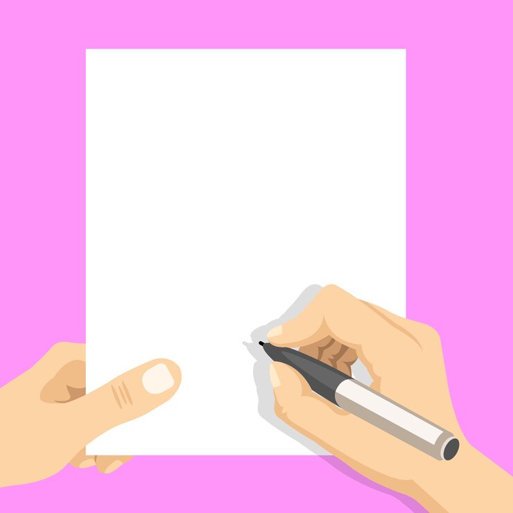 Vettore la mano tiene una matita e una gomma da cancellare scrivere cancellando informazioni inutili con la gomma da cancellar blu-rosso pulizia