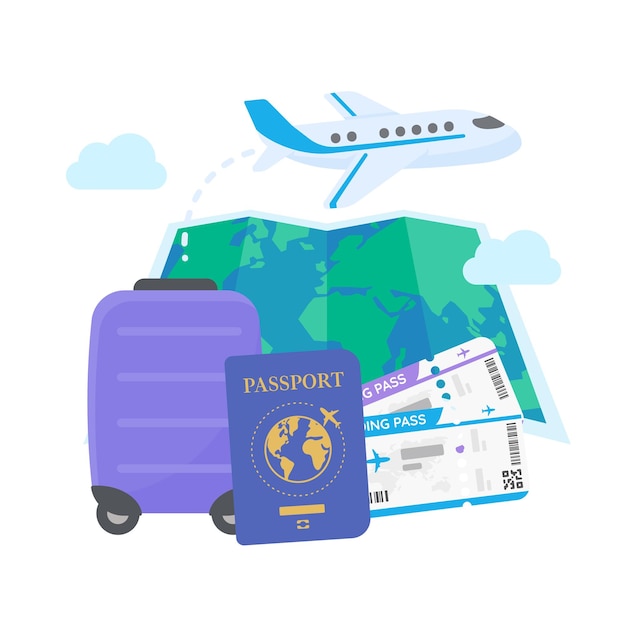 La mappa del mondo è appuntata per pianificare i viaggi delle compagnie aeree internazionali con bagagli e biglietti aerei