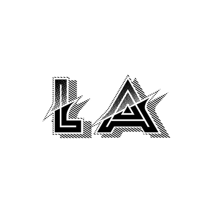 Vettore la monogramma logo design lettera testo nome simbolo logo monocromatico carattere alfabeto semplice logo