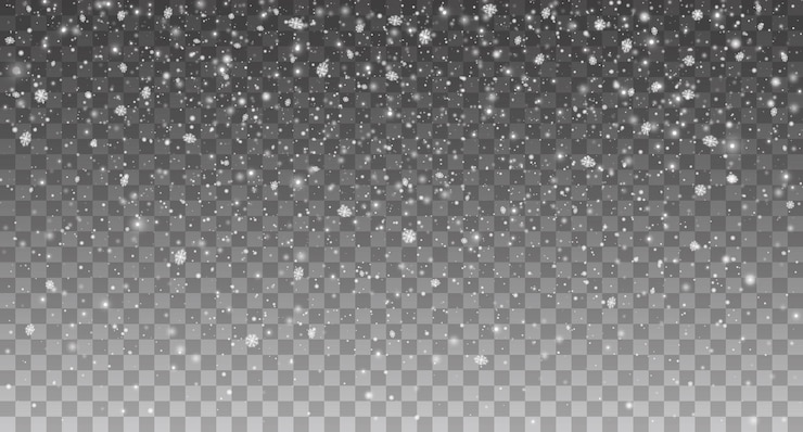 Vettore la neve invernale cade realistici fiocchi di neve di natale