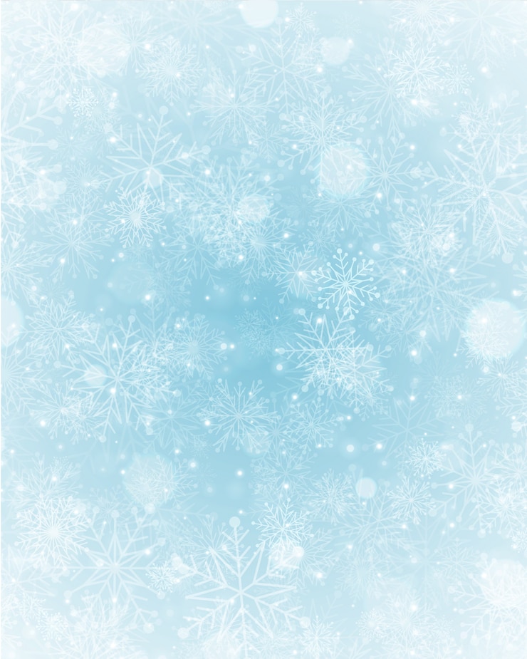 Vettore la neve magica del fondo dell'inverno di natale scintilla luci e fiocchi di neve con lo spazio in bianco della copia