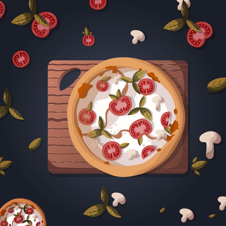 Vettore la pizza.