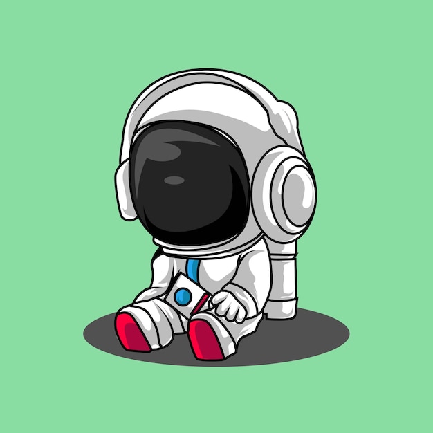 La postura unica e carina dell'astronauta