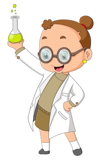 La scienziata sta preparando un veleno in laboratorio ed è felice