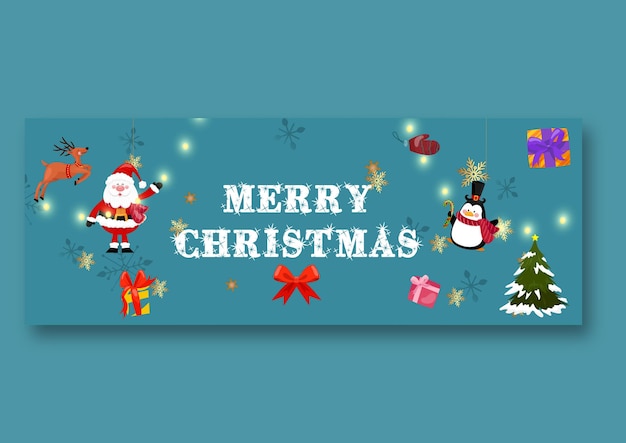 La vendita di Natale di Mary offre un modello di banner per la copertina di facebook sui social media