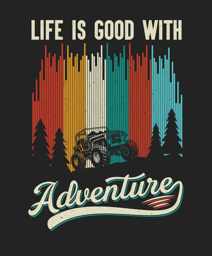 La vita è bella con lo sfondo vintage Adventure