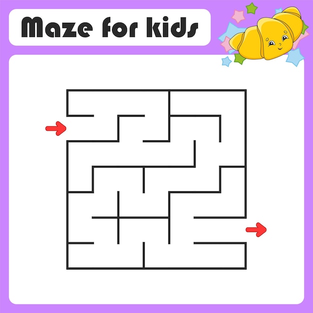 Labirinto astratto Gioco per bambini Puzzle per bambini Stile Coon