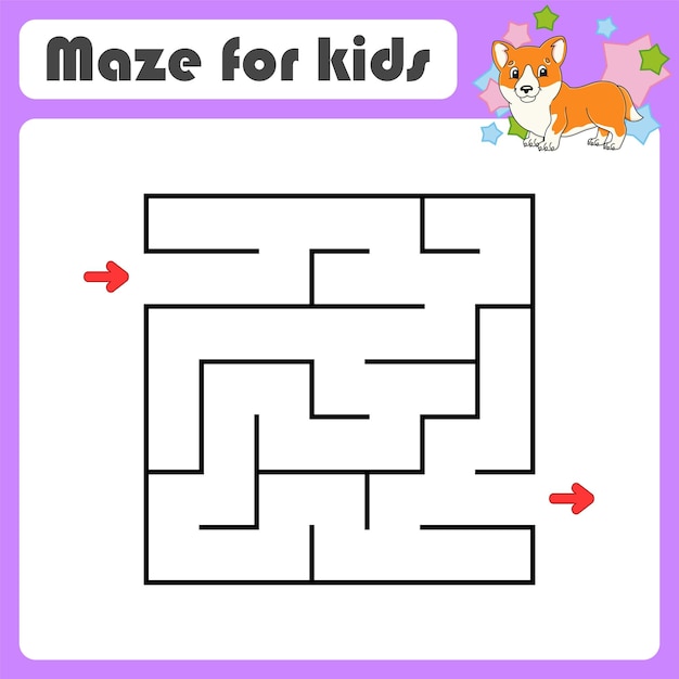 Labirinto astratto Gioco per bambini Puzzle per bambini
