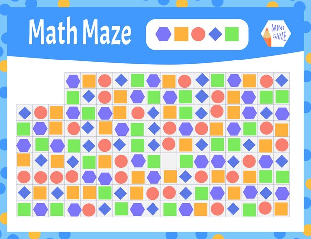 Labirinto matematico è un mini gioco per bambini in stile cartone animato